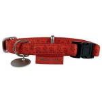 Zolux obroża regulowana Mac Leather 10mm czerwona