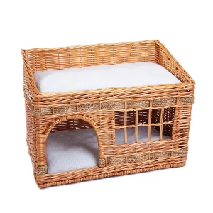 Pueblo Wiklinowy Domek dla Kota 56x36x42cm Naturalny Brąz