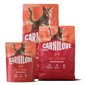 Carnilove Active Wołowina i Dziczyzna dla Sterylizowanych / Beef and Venison Sterilised