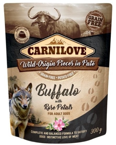 Carnilove-Dog-bawol-i-platki-rozy-Buffalo-Rose-Petals-saszetka-300g-www.swiatshihtzu.pl.1.jpg