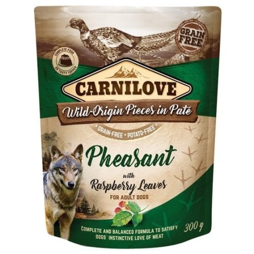 Carnilove-Dog-Bazant-liscie-maliny-Pheasant-Raspberry-Leaves-saszetka-300g-www.swiatshihtzu.pl.jpg