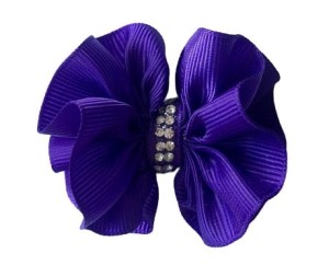 Kokardka Premium fioletowa 5,5cm KP008