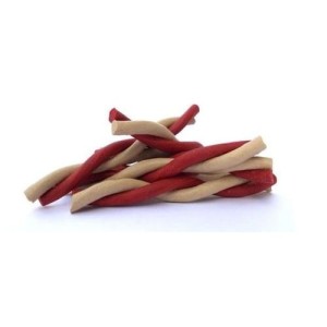 Magnum Stick z Wołowiną skręcany / Semi Moist Twisted Stick Red-White 1szt 15g