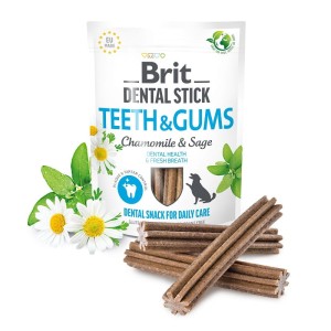 Brit Dental Stick Przysmak dentystyczny funkcjonalny Zęby i Dziąsła Teeth & Gums with Chamomile & Sage 7szt 251g