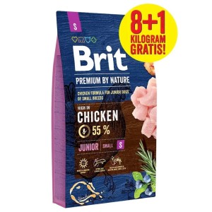 Brit Premium By Nature Junior S Small Kurczak / Chicken 8+1kg