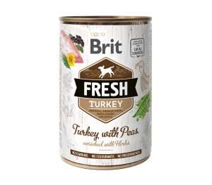 Brit Fresh Indyk z Grochem Turkey with Peas puszka 400g