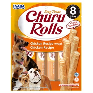 Inaba Dog Churu Rolls Chicken Wraps Pałeczki z kurczaka 8x12g