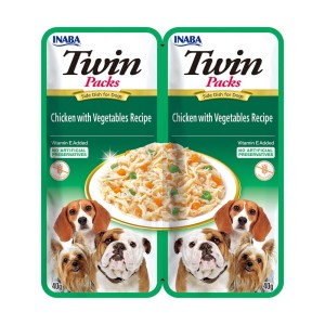 Inaba Dog Twin Kurczak i Warzywa / Chicken Vegetables 2x40g