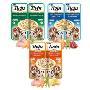 Inaba Dog Twin Mix Zestaw 3 Smaków 6x40g