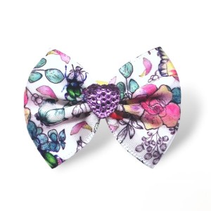 Ręcznie Robiona Kokardka Glamour Kwiaty 4,5cm KGHB08