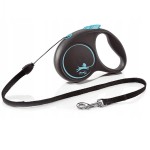 Flexi smycz Black Design linka S 5m niebieska
