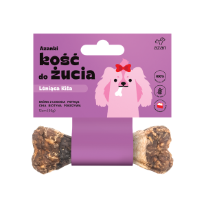 Azanki Kość do Żucia Lśniąca Kita dla Lśniącej Sierści 12cm