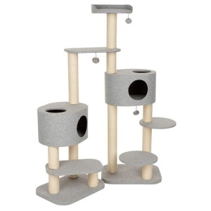 Modern Living Nowoczesne Drzewko Drapak dla Kota Oxford Jasnoszary 138x65x156 - Po Zwrocie