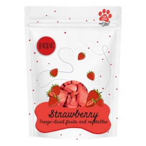 Paka Zwierzaka Przysmak Liofilizowany Lio PEPE Strawberry Truskawka 20g