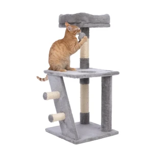 Zooplus Basics Mały Drapak dla Kota Szary 38x38x85cm - Po Zwrocie