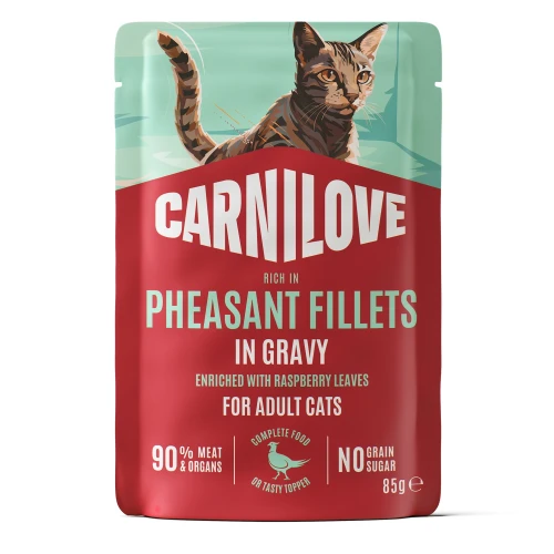 8595602584666_104101402_CARNILOVE_Cat_POUCH_GRAVY_rich_in_Pheasant_enriched_with_Raspberry_Leaves_www.MERDAKI.pl_1.jpg