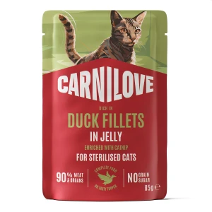 Carnilove Cat Pouch Sterilised Jelly Duck / Kaczka w Galaretce Karma Mokra dla Kota po Sterylizacji Saszetka 85g