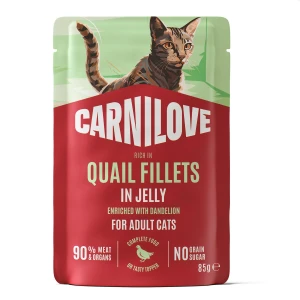 Carnilove Cat Pouch Jelly Quail / Przepiórka w Galaretce Karma Mokra dla Dorosłych Kotów Saszetka 85g