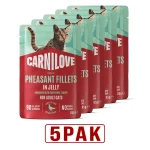 8595602584734_104101409_CARNILOVE_Cat_POUCH_JELLY_rich_in_Pheasant_enriched_with_Raspberry_Leaves_85G_www.MERDAKI.pl_5PAK.jpg