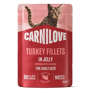 Carnilove Cat Pouch Jelly Turkey / Indyk w Galaretce Karma Mokra dla Dorosłych Kotów Saszetka 85g