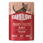 Carnilove Cat Pouch Jelly Kittens Rabbit / Królik w Galaretce Karma Mokra dla Kociąt Saszetka 85g (Waga: 85g)