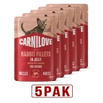 8595602584741_104101410_CARNILOVE_Cat_POUCH_JELLY_rich_in_Rabbit_85G_www.MERDAKI.pl_5PAK.jpg