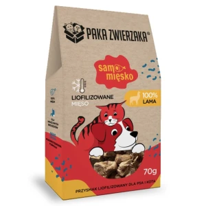 Paka Zwierzaka Przysmak Liofilizowany Samo Mięsko LAMA 70g