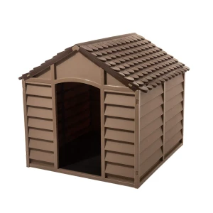 Starplast Duża Brązowa Plastikowa Buda dla Psa Zewnętrzna 86x84,5x82cm - Nowa Uszkodzona
