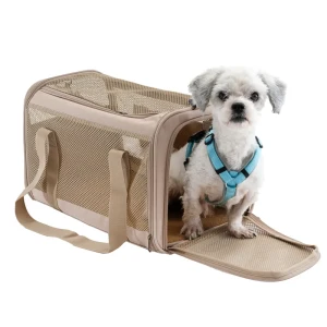 TIAKI Torba Transportowa dla Kotów i Małych Psów do 6kg z Siatką 46x28x28cm